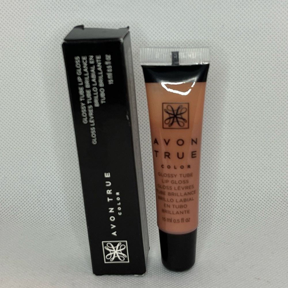 Avon True Color GLOSSY TUBE Lip Gloss in NATURAL NUDE New Old Stock w Box